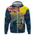 Niue ANZAC Day Zip Hoodie We Will Remember Them Camouflage Style
