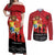 Tonga ANZAC Day Couples Matching Off Shoulder Maxi Dress and Long Sleeve Button Shirt Ngatu Pattern We Will Remember Them