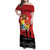 Tonga ANZAC Day Family Matching Off Shoulder Maxi Dress and Hawaiian Shirt Ngatu Pattern We Will Remember Them