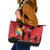 Tonga ANZAC Day Leather Tote Bag Ngatu Pattern We Will Remember Them