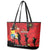 Tonga ANZAC Day Leather Tote Bag Ngatu Pattern We Will Remember Them