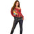 Tonga ANZAC Day Off Shoulder Sweater Ngatu Pattern We Will Remember Them