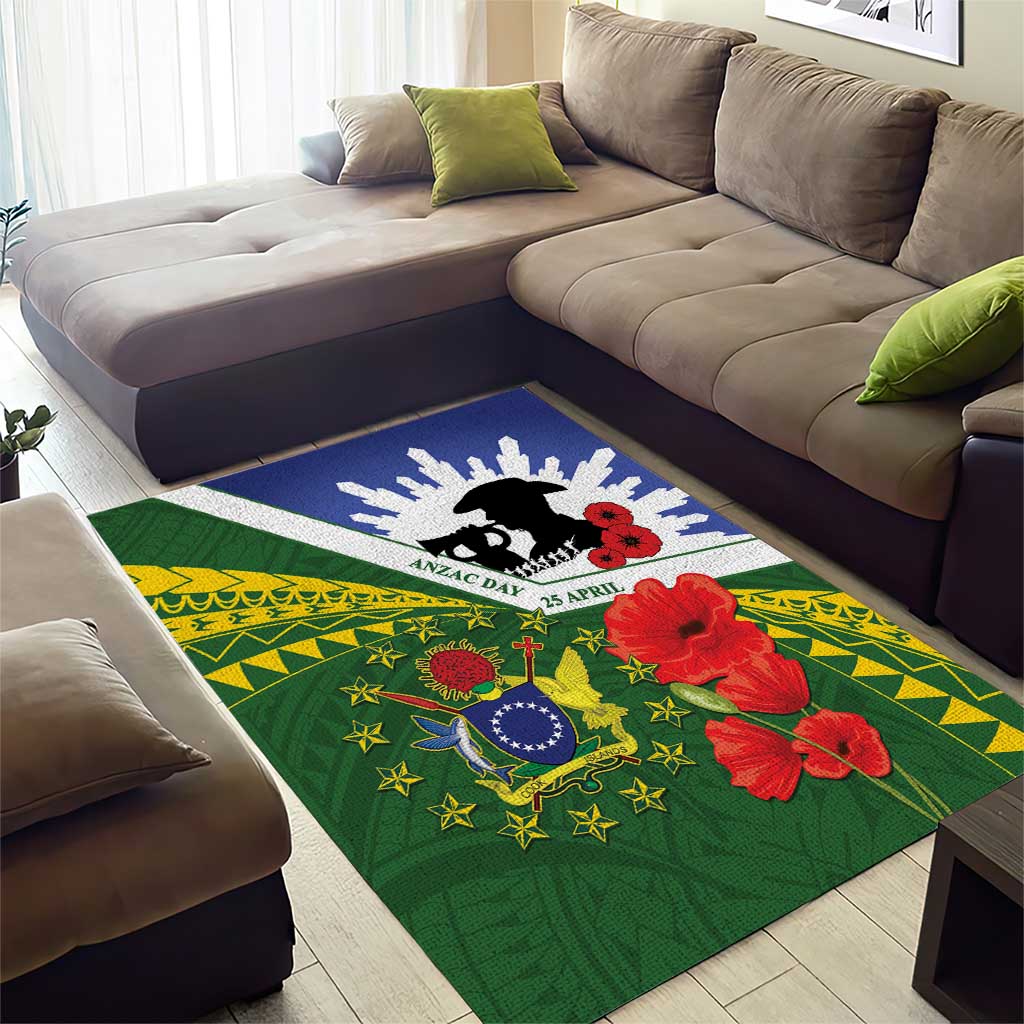 Cook Islands ANZAC Day Area Rug Last Post Lest We Forget