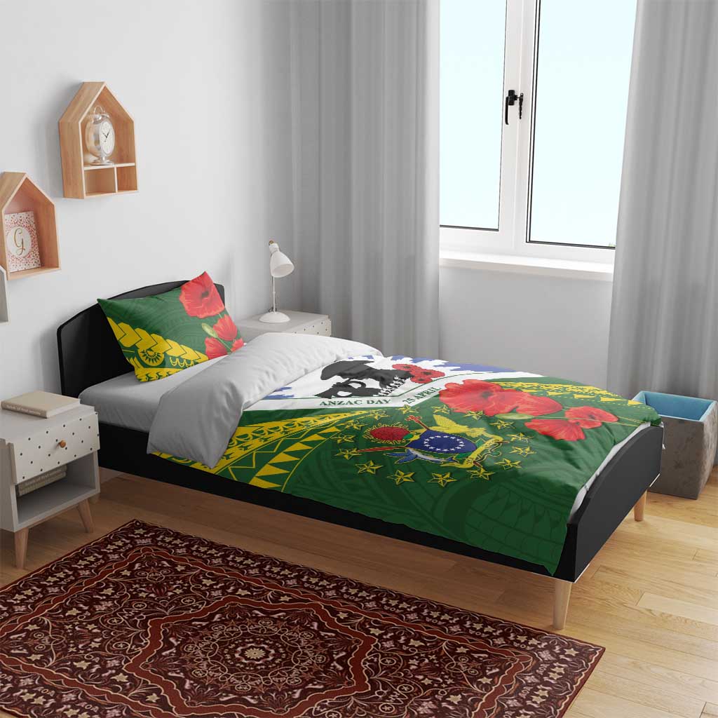 Cook Islands ANZAC Day Bedding Set Last Post Lest We Forget