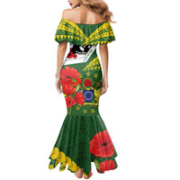 Cook Islands ANZAC Day Family Matching Mermaid Dress and Hawaiian Shirt Last Post Lest We Forget