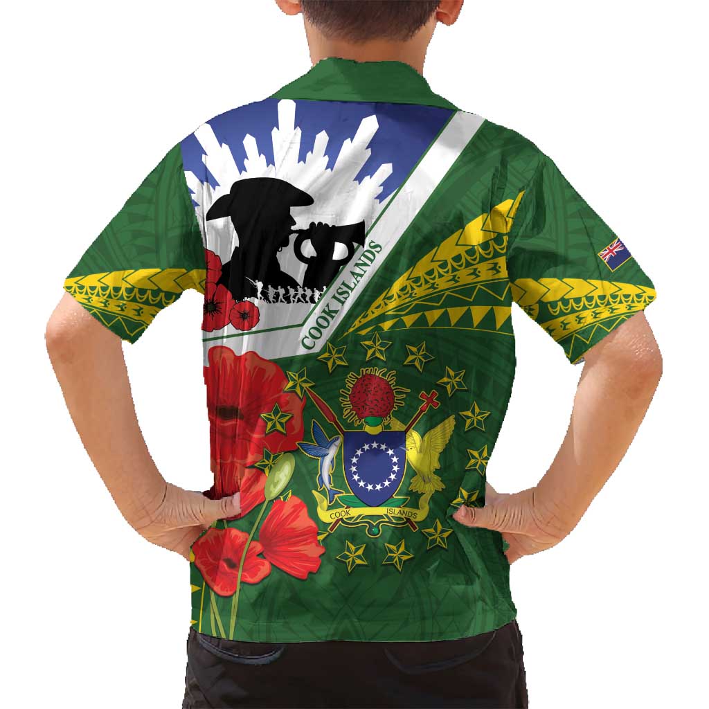 Cook Islands ANZAC Day Family Matching Tank Maxi Dress and Hawaiian Shirt Last Post Lest We Forget