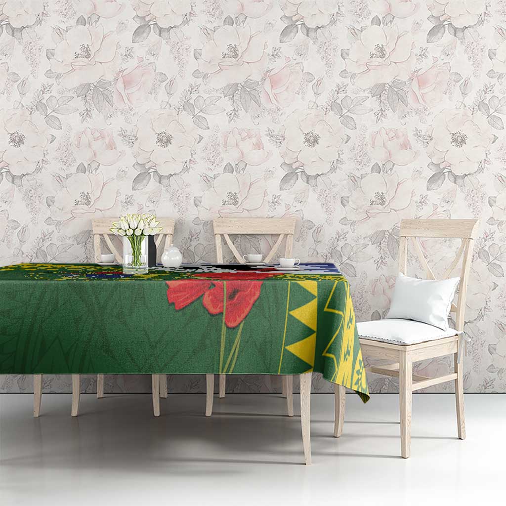 Cook Islands ANZAC Day Tablecloth Last Post Lest We Forget
