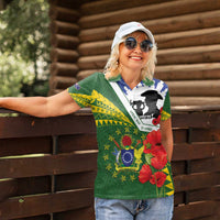 Cook Islands ANZAC Day Women Polo Shirt Last Post Lest We Forget