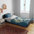 Cyan Polynesia Hammerhead Shark Tattoo With Plumeria Lei Bedding Set
