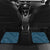 Cyan Polynesia Hammerhead Shark Tattoo With Plumeria Lei Car Mats