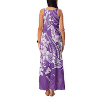 Purple Polynesia Hammerhead Shark Tattoo With Plumeria Lei Family Matching Tank Maxi Dress and Hawaiian Shirt LT14 - Polynesian Pride