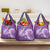 Purple Polynesia Hammerhead Shark Tattoo With Plumeria Lei Grocery Bag