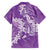 Purple Polynesia Hammerhead Shark Tattoo With Plumeria Lei Hawaiian Shirt