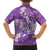Purple Polynesia Hammerhead Shark Tattoo With Plumeria Lei Hawaiian Shirt