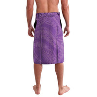 Purple Polynesia Hammerhead Shark Tattoo With Plumeria Lei Lavalava