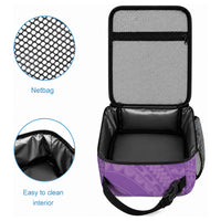 Purple Polynesia Hammerhead Shark Tattoo With Plumeria Lei Lunch Bag LT14 - Polynesian Pride