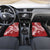 Red Polynesia Hammerhead Shark Tattoo With Plumeria Lei Car Mats