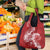 Red Polynesia Hammerhead Shark Tattoo With Plumeria Lei Grocery Bag