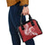 Red Polynesia Hammerhead Shark Tattoo With Plumeria Lei Shoulder Handbag