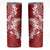 Red Polynesia Hammerhead Shark Tattoo With Plumeria Lei Skinny Tumbler