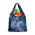 Navy Blue Polynesia Hammerhead Shark Tattoo With Plumeria Lei Grocery Bag