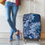 Navy Blue Polynesia Hammerhead Shark Tattoo With Plumeria Lei Luggage Cover