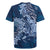 Navy Blue Polynesia Hammerhead Shark Tattoo With Plumeria Lei Rugby Jersey
