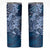 Navy Blue Polynesia Hammerhead Shark Tattoo With Plumeria Lei Skinny Tumbler