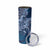 Navy Blue Polynesia Hammerhead Shark Tattoo With Plumeria Lei Skinny Tumbler