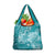 Teal Polynesia Hammerhead Shark Tattoo With Plumeria Lei Grocery Bag