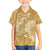 Yellow Polynesia Hammerhead Shark Tattoo With Plumeria Lei Family Matching Short Sleeve Bodycon Dress and Hawaiian Shirt