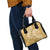 Yellow Polynesia Hammerhead Shark Tattoo With Plumeria Lei Shoulder Handbag