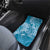 Blue Polynesia Hammerhead Shark Tattoo With Plumeria Lei Car Mats