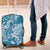 Blue Polynesia Hammerhead Shark Tattoo With Plumeria Lei Luggage Cover