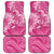 Pink Polynesia Hammerhead Shark Tattoo With Plumeria Lei Car Mats