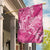 Pink Polynesia Hammerhead Shark Tattoo With Plumeria Lei Garden Flag
