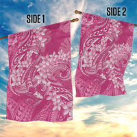 Pink Polynesia Hammerhead Shark Tattoo With Plumeria Lei Garden Flag LT14 - Polynesian Pride