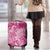 Pink Polynesia Hammerhead Shark Tattoo With Plumeria Lei Luggage Cover