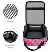 Pink Polynesia Hammerhead Shark Tattoo With Plumeria Lei Lunch Bag LT14 - Polynesian Pride