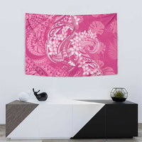 Pink Polynesia Hammerhead Shark Tattoo With Plumeria Lei Tapestry LT14 - Polynesian Pride