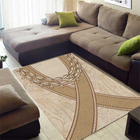 Mauri Ribaberiki Kiribati Area Rug Cowrie Shells Lei Palm Leaf Weaving