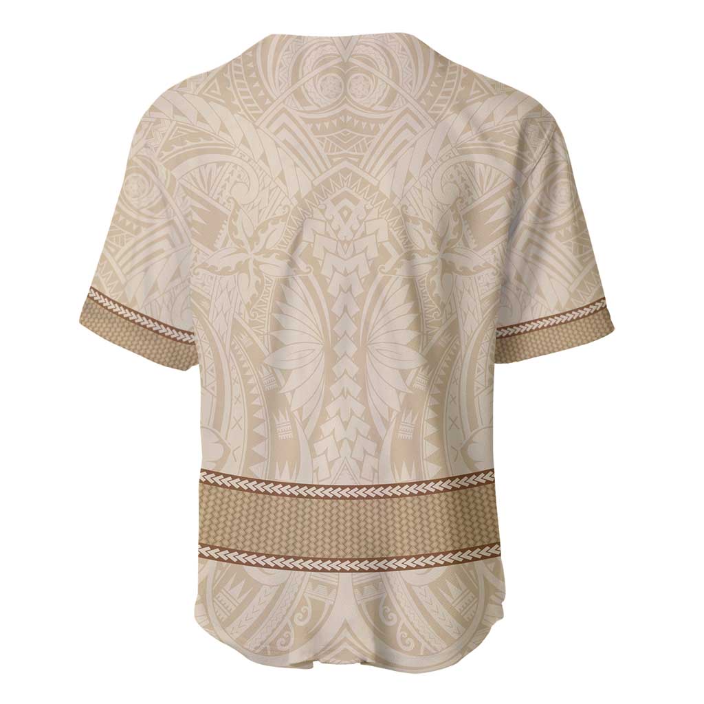 Mauri Ribaberiki Kiribati Baseball Jersey Cowrie Shells Lei Palm Leaf Weaving