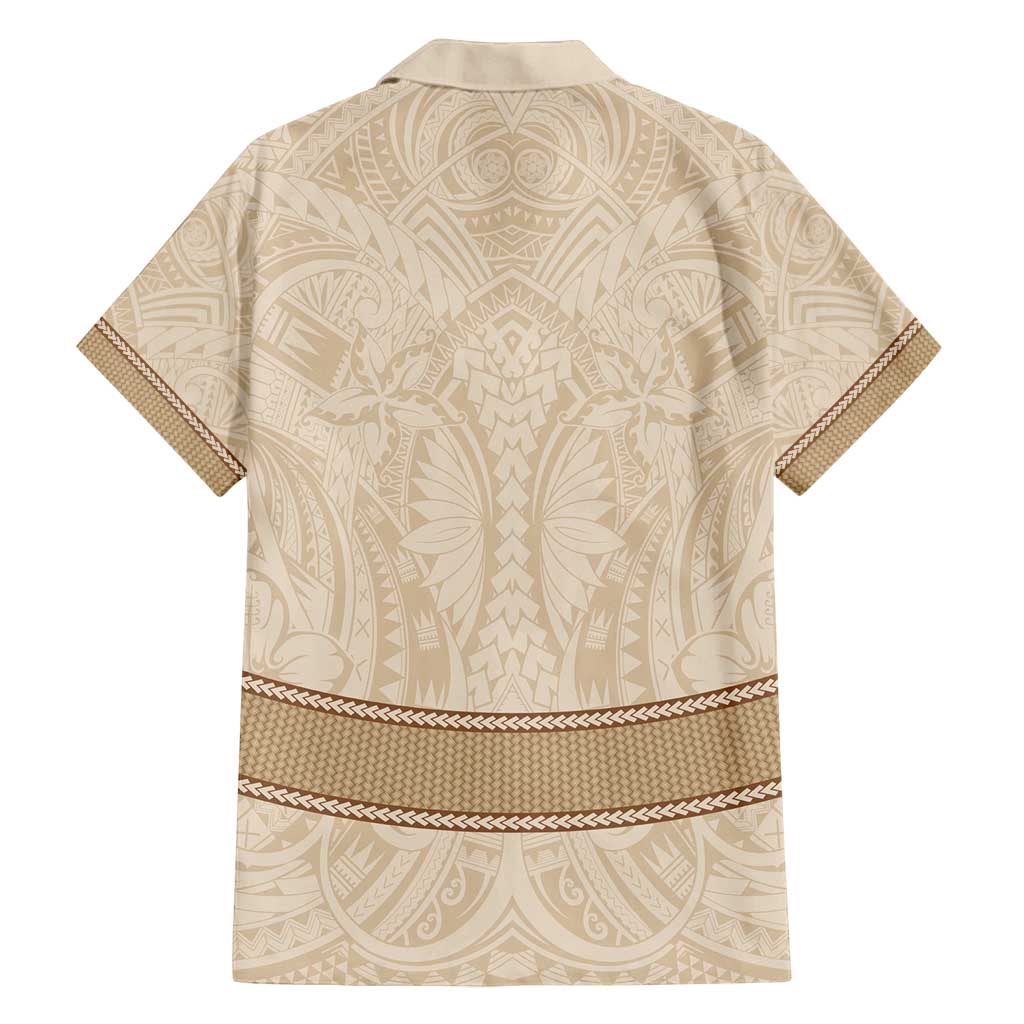 Mauri Ribaberiki Kiribati Family Matching Puletasi and Hawaiian Shirt Cowrie Shells Lei Palm Leaf Weaving LT14 - Polynesian Pride