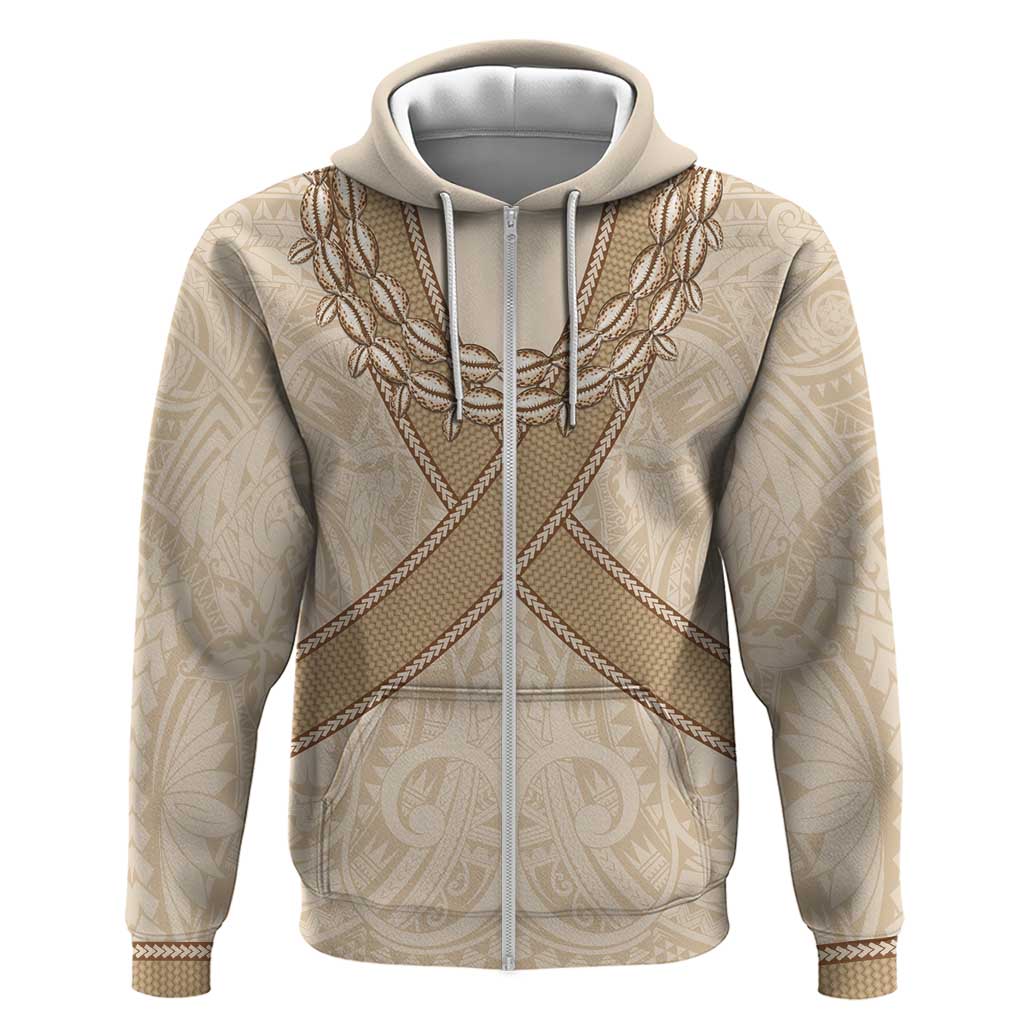 Mauri Ribaberiki Kiribati Hoodie Cowrie Shells Lei Palm Leaf Weaving