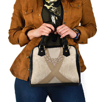 Mauri Ribaberiki Kiribati Shoulder Handbag Cowrie Shells Lei Palm Leaf Weaving