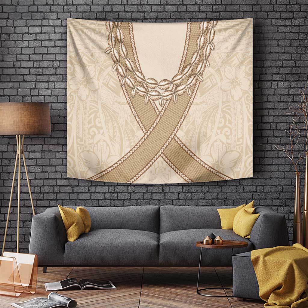 Mauri Ribaberiki Kiribati Tapestry Cowrie Shells Lei Palm Leaf Weaving