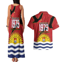 Mauri Kiribati Independence Day Couples Matching Tank Maxi Dress and Hawaiian Shirt 1979 Proud National Frigatebird LT14 - Polynesian Pride