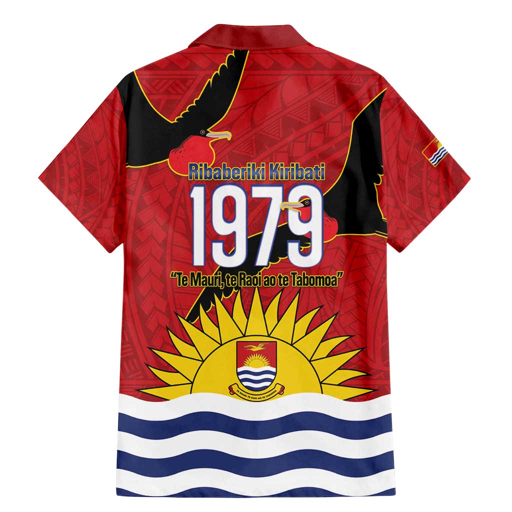 Mauri Kiribati Independence Day Family Matching Mermaid Dress and Hawaiian Shirt 1979 Proud National Frigatebird LT14 - Polynesian Pride
