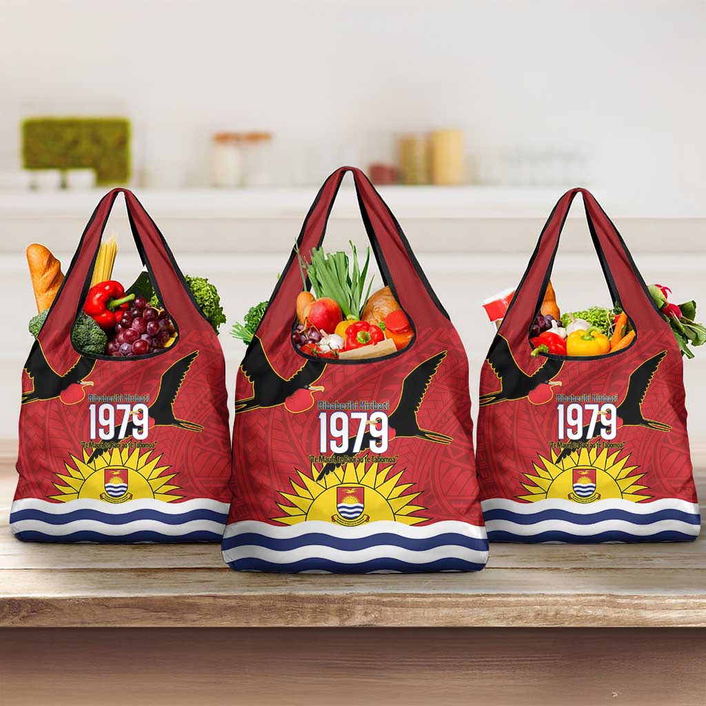 Mauri Kiribati Independence Day Grocery Bag 1979 Proud National Frigatebird