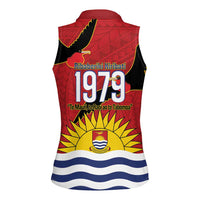 Mauri Kiribati Independence Day Women Sleeveless Polo Shirt 1979 Proud National Frigatebird LT14 - Polynesian Pride